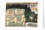 Athletes perform before a seated noble, c.1760 by School Mughal