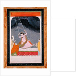 A lady on a swing, Kangra, Punjab hills c.1790 by School Mughal