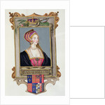 Portrait of Anne Boleyn 2nd Queen of Henry VIII, as a Young Woman from 'Memoirs of the Court of Queen Elizabeth'. by Sarah Countess of Essex