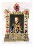 Portrait of Philip II King of Spain from 'Memoirs of the Court of Queen Elizabeth' after a portrait by Titian. by Sarah Countess of Essex