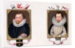 Double portrait of Sir Francis Drake and Sir Martin Frobisher from 'Memoirs of the Court of Queen Elizabeth. by Sarah Countess of Essex