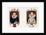 Double portrait of Sir Francis Drake and Sir Martin Frobisher from 'Memoirs of the Court of Queen Elizabeth. by Sarah Countess of Essex