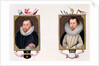 Double portrait of Sir Francis Drake and Sir Martin Frobisher from 'Memoirs of the Court of Queen Elizabeth. by Sarah Countess of Essex