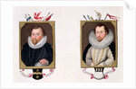 Double portrait of Sir Francis Drake and Sir Martin Frobisher from 'Memoirs of the Court of Queen Elizabeth. by Sarah Countess of Essex