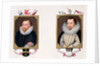 Double portrait of Sir Francis Drake and Sir Martin Frobisher from 'Memoirs of the Court of Queen Elizabeth. by Sarah Countess of Essex