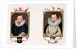 Double portrait of Sir Francis Drake and Sir Martin Frobisher from 'Memoirs of the Court of Queen Elizabeth. by Sarah Countess of Essex