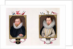 Double portrait of Sir Francis Drake and Sir Martin Frobisher from 'Memoirs of the Court of Queen Elizabeth. by Sarah Countess of Essex