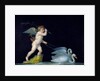 Cupid being led by a pair of swans by Michelangelo Maestri
