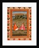 Two nobles seated in a landscape by School Mughal