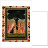 Four Ladies meet by a Tree by Mughal School