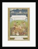 Ladies listening to music in a garden by School Mughal