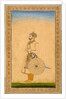 An Officer, standing, with sword and shield by Mughal School
