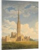North-west view of Fonthill Abbey by Charles Wild