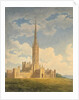 North-west view of Fonthill Abbey by Charles Wild