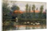 The Pond of William Morris Works at Merton Abbey by Lexden L. Pocock