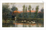 The Pond of William Morris Works at Merton Abbey by Lexden L. Pocock