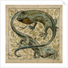 Lizards, design for a tile by William De Morgan