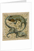 Lizards, design for a tile by William De Morgan