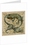 Lizards, design for a tile by William De Morgan