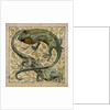 Lizards, design for a tile by William De Morgan