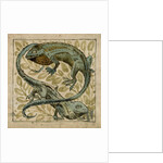 Lizards, design for a tile by William De Morgan