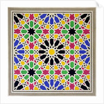 Mosaic ornament in the south side of the Court of the Lions, Alhambra by James Cavanagh Murphy