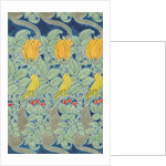 Let us prey textile design by Charles Francis Annesley Voysey