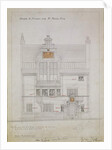 Working drawing for House and Studio for F. Miles Esq, Tite Street, Chelsea, 1878-79 by Edward William Godwin