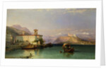 Arona and the Castle of Angera, Lake Maggiore, 1856 by George Edwards Hering