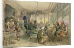 A Coffee House, Constantinople, 1854 by Amadeo Preziosi