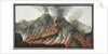 Crater of Mount Vesuvius from an original drawing executed at the scene in 1756 by Pietro Fabris