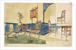 Anglo Japanese style furniture designs by Edward William Godwin c.1860 by English School