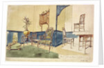 Anglo Japanese style furniture designs by Edward William Godwin c.1860 by English School