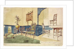 Anglo Japanese style furniture designs by Edward William Godwin c.1860 by English School