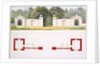 Elevation and ground plans of proposed new entrance gateway and lodges by Humphry Repton