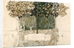 Trees in an orchard, tapestry design for Morris and Co. by John Henry Dearle