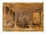 Interior of a Turkish Caffinet, Constantinople, 1838 by Thomas Allom
