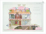 Cross section of house for the Bourgeoisie by H. Monnot