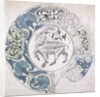 Sara, circular design with goat by William De Morgan