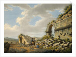Exterior of the ruined Roman theatre at Ephesus, 1790s by Gaetano Mercati