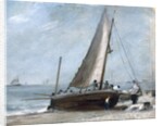 Brighton Beach with Fishing Boats and Crew by John Constable