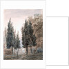 In the Gardens of the Villa Pamfili, Rome by John Robert Cozens