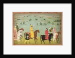 A Jasrota prince, possibly Balwant Singh, on a riding expedition, by Nainsukh Kashmir, c.1751 by Indian School