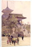 The Entrance to the Temple of Kiyomizu-Dera, Kyoto, with Pilgrims ascending by Alfred East