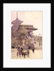 The Entrance to the Temple of Kiyomizu-Dera, Kyoto, with Pilgrims ascending by Alfred East