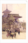 The Entrance to the Temple of Kiyomizu-Dera, Kyoto, with Pilgrims ascending by Alfred East