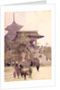 The Entrance to the Temple of Kiyomizu-Dera, Kyoto, with Pilgrims ascending by Alfred East