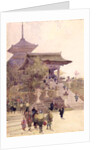 The Entrance to the Temple of Kiyomizu-Dera, Kyoto, with Pilgrims ascending by Alfred East