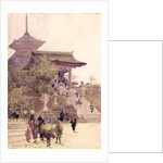 The Entrance to the Temple of Kiyomizu-Dera, Kyoto, with Pilgrims ascending by Alfred East