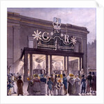 Outside the Theatre Royal, Drury Lane, 1821 by Robert Blemell Schnebbelie
